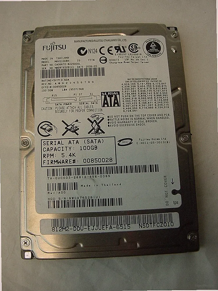 100GB FUJITSU SATA LAPTOP 2.5" HARD DRIVE MHV2100BH