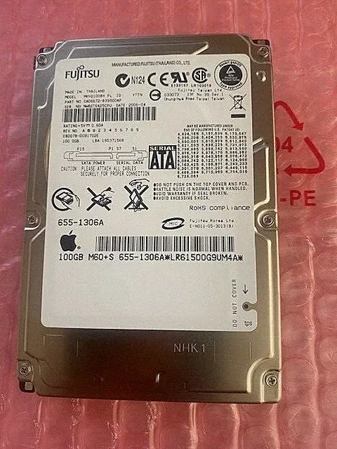 NEW SEALED Fujitsu MHV2100BH 100GB SATA 2.5" Hard Drive CA06672-B39500AP